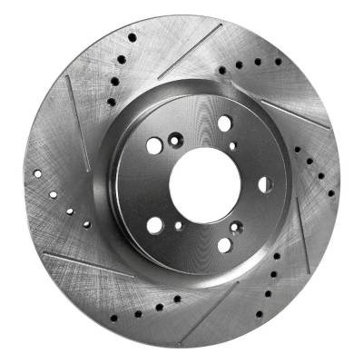 RAREELECTRICAL - New Cross-Drilled Brake Disc Compatible With Acura Honda Ridgeline Sport 6 Cyl 3.5L Passport Touring - Image 2