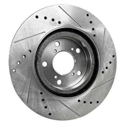 RAREELECTRICAL - New Cross-Drilled Brake Disc Compatible With Acura Honda Ridgeline Sport 6 Cyl 3.5L Passport Touring - Image 3