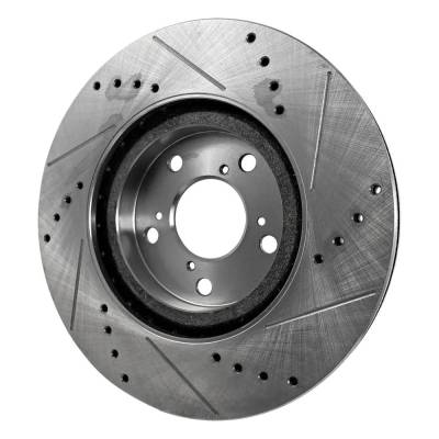 RAREELECTRICAL - New Cross-Drilled Brake Disc Compatible With Acura Honda Ridgeline Sport 6 Cyl 3.5L Passport Touring - Image 4