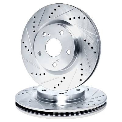 RAREELECTRICAL - New Cross-Drilled Brake Disc Compatible With Kia Stinger Gt1 6 Cyl 3.3L Stinger Tribute Edition 6 - Image 5
