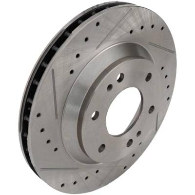 RAREELECTRICAL - New Cross-Drilled Brake Disc Compatible With Buick Chevrolet Gmc Rainier Cxl Plus 6 Cyl 4.2L Envoy - Image 5