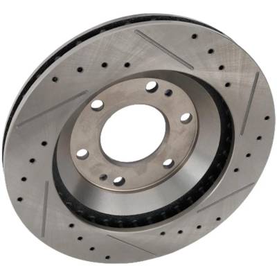 RAREELECTRICAL - New Cross-Drilled Brake Disc Compatible With Buick Chevrolet Gmc Rainier Cxl Plus 6 Cyl 4.2L Envoy - Image 4