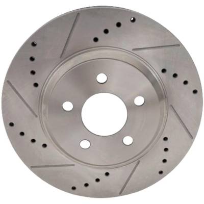 RAREELECTRICAL - New Cross-Drilled Brake Disc Compatible With Ford Mustang Bullitt 8 Cyl 4.6L Mustang Base 6 Cyl 3.7L - Image 6