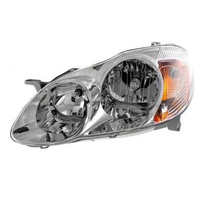 New Left Halogen Headlight Compatible With Toyota Corolla Le Ce Sedan 1.8L 4 Door 2003-2004 By Part