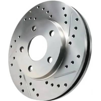 New Cross-Drilled Brake Disc Compatible With Ford F-250 Super Duty Xlt 8 Cyl 5.4L Excursion Eddie