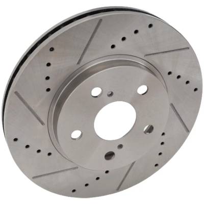 New Cross-Drilled Brake Disc Compatible With Lexus Toyota Solara Sle 4 Cyl 2.4L Sienna Xle 6 Cyl