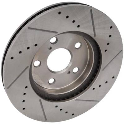 RAREELECTRICAL - New Cross-Drilled Brake Disc Compatible With Lexus Toyota Solara Sle 4 Cyl 2.4L Sienna Xle 6 Cyl - Image 2