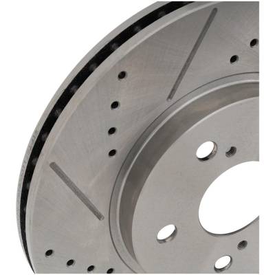 RAREELECTRICAL - New Cross-Drilled Brake Disc Compatible With Lexus Toyota Sienna Xle Limited 6 Cyl 3.3L Avalon Xls 6 - Image 4