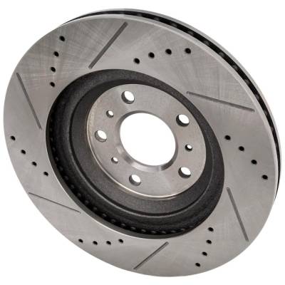 RAREELECTRICAL - New Cross-Drilled Brake Disc Compatible With Buick Cadillac Chevrolet Impala Limited Police 6 Cyl - Image 2