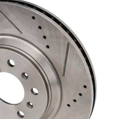 RAREELECTRICAL - New Cross-Drilled Brake Disc Compatible With Buick Cadillac Chevrolet Impala Limited Police 6 Cyl - Image 4