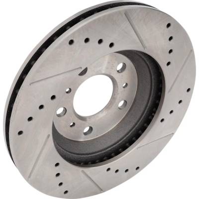 RAREELECTRICAL - New Cross-Drilled Brake Disc Compatible With Buick Chevrolet Lucerne Cxl 6 Cyl 3.8L Impala Police 6 - Image 2