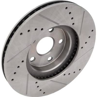 RAREELECTRICAL - New Cross-Drilled Brake Disc Compatible With Pontiac Scion Toyota Corolla Xrs 4 Cyl 1.8L Vibe Gt 4 - Image 2