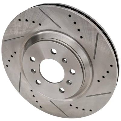New Cross-Drilled Brake Disc Compatible With Buick Cadillac Chevrolet Impala Ltz 6 Cyl 3.6L Lucerne