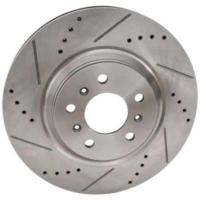 RAREELECTRICAL - New Cross-Drilled Brake Disc Compatible With Buick Cadillac Chevrolet Impala Limited Police 6 Cyl - Image 3