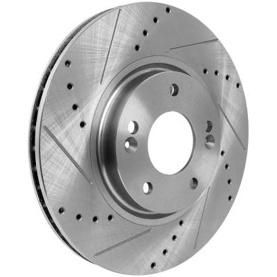 Rareelectrical - New Vented Brake Disc Compatible With Hyundai Kia Forte Sx 4 Cyl 2.0L Sonata Gl 4 Cyl 2.4L Rondo Ex - Image 2