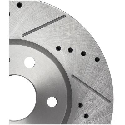 RAREELECTRICAL - New Cross-Drilled Brake Disc Compatible With Ford Lincoln Fusion Titanium Hybrid 4 Cyl 2.0L Fusion - Image 13