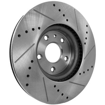 RAREELECTRICAL - New Cross-Drilled Brake Disc Compatible With Ford Lincoln Fusion Se 4 Cyl 1.5L Fusion Platinum - Image 9