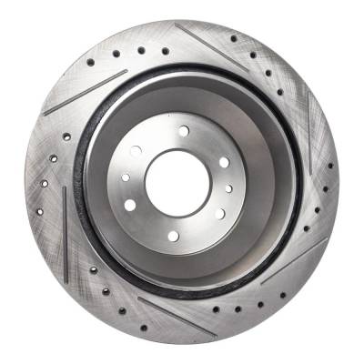 RAREELECTRICAL - New Cross-Drilled Brake Disc Compatible With Buick Chevrolet Gmc Envoy Xuv Sle 6 Cyl 4.2L - Image 10