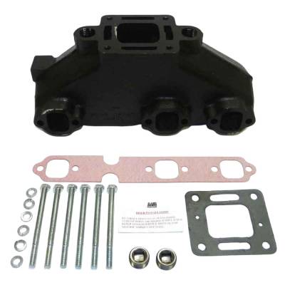 Center Rise Exhaust Manifold Compatible With 1983-2002 Mercruiser Mcm Mie Gm V6 4.3L 262 Cid 175 185