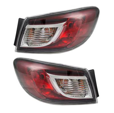 New Pair Of Tail Lights Compatible With Mazda 3 Sedan 10-13 Bbm4-51-150F Bbm451150f Ma2801144