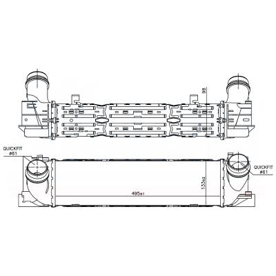 Rareelectrical - Intercooler Compatible With 2014-2018 Bmw 328D Xdrive F30 2.0L L4 Diesel 17517600531 7600531 Direct - Image 14