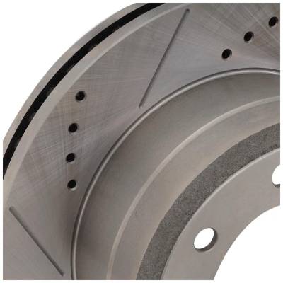 RAREELECTRICAL - New Cross-Drilled Brake Disc Compatible With Ford F-350 Super Duty Xl 8 Cyl 6.8L F-250 Super Duty - Image 4
