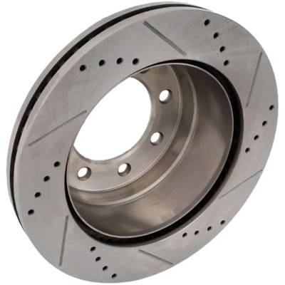 RAREELECTRICAL - New Cross-Drilled Brake Disc Compatible With Ford F-350 Super Duty King Ranch 8 Cyl 7.3L F-250 Super - Image 2