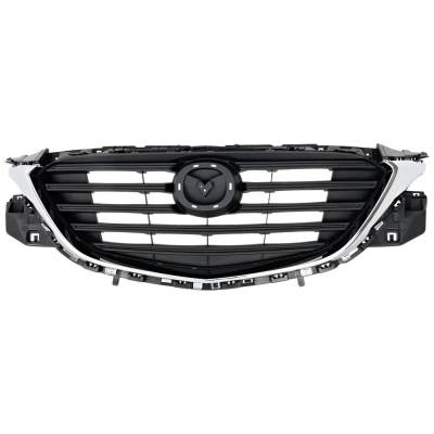 Rareelectrical - New Textured Black Grille Assembly Compatible With Mazda Cx-9 Gs 4 Cyl 2.5L Cx-9 Sport 4 Cyl 2.5L - Image 1