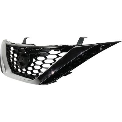 Rareelectrical - New Chrome Shell Grille Assembly Compatible With Nissan Sentra Sv 4 Cyl 1.8L Sentra S 4 Cyl 1.8L Sr - Image 3