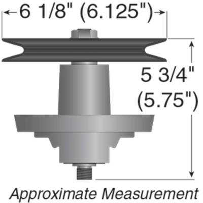 Rareelectrical - Lawn Tractor Spindle Assembly With Pulley Compatible With Lt1042 Lt1040 Pony Bronco Horse 42 Inch - Image 3