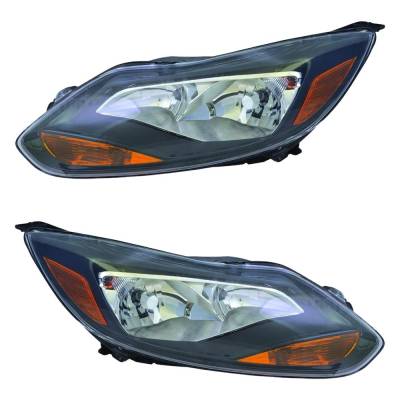 Rareelectrical - New Pair Of Headlights Compatible With Ford Focus 2.0L 2012 2013 2014 By Part Numbers 762405-80709-6 - Image 1