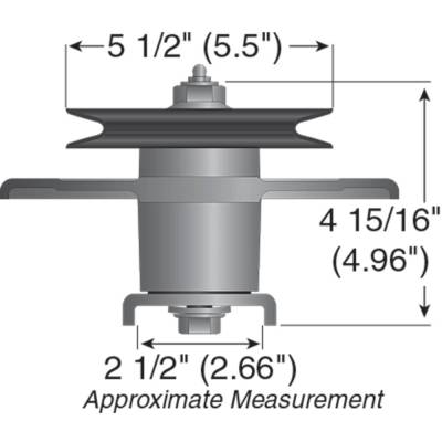Rareelectrical - Spindle Assembly Compatible With Toro Z Master Z253 Z256 Z257 Z283l Z286e Z288e 62In Zero-Turn - Image 2