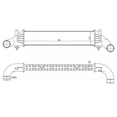 Rareelectrical - Intercooler Compatible With 1998-2004 Mercedes-Benz Slk230 Kompressor 2.3L L4 Supercharged - Image 5