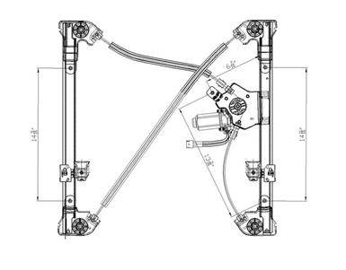New Front Right Window Regulator Compatible With 04-05 Ford F-Series Fo1351160 741-431 6653980