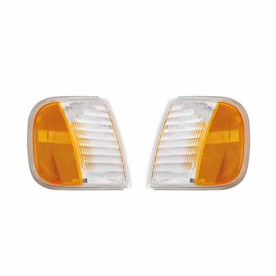 New Set Of 2 Turn Signal Lights Compatible With Ford F-250 1997-03 F75z-13200-Ac Fo2551118 Fo2550118