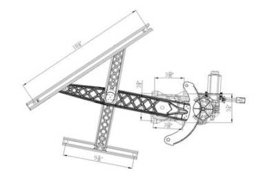 New Front Left Window Regulator Compatible With 01-03 Ford F-Series Fo1350158 741-532 83146 83146