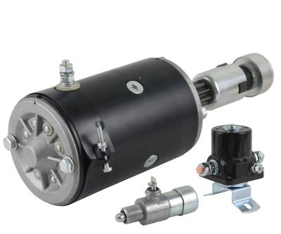 Rareelectrical - New Complete Starter Kit 6V Dd Cw 9-Tooth With Drive Solenoid Switch Compatible With 1939-1945 Ford - Image 2