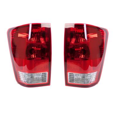 New Tail Light Pair Compatible With Nissan Titan W/O Utility Comp 2011 2012 2013 26550-Zh225