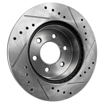 RAREELECTRICAL - New Cross-Drilled Brake Disc Compatible With Chevrolet K1500 Suburban Lt 8 Cyl 5.7L K2500 Cheyenne 8 - Image 4