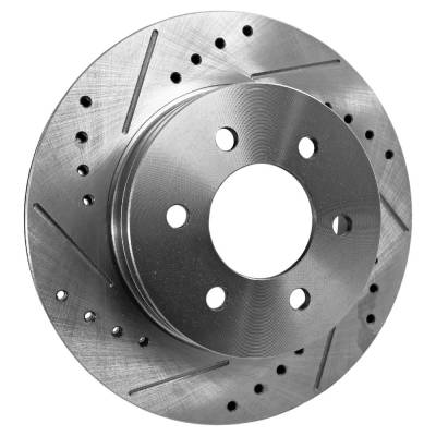 RAREELECTRICAL - New Cross-Drilled Brake Disc Compatible With Chevrolet K1500 Silverado 8 Cyl 5.7L K1500 Suburban - Image 2