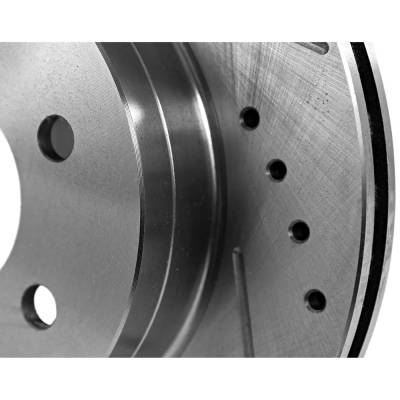 RAREELECTRICAL - New Cross-Drilled Brake Disc Compatible With Chevrolet K1500 Silverado 8 Cyl 5.7L K1500 Suburban - Image 8