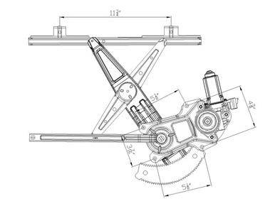 New Front Left Window Regulator Compatible With Saturn 04-07 Ion 03-07 Ion-3 Ion-2 03-05 Ion-1