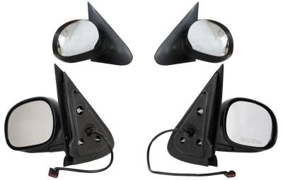 New Door Mirror Pair Compatible With Ford 97-02 Expedition Power W/ Heat Fo1320159 61053F 61054F