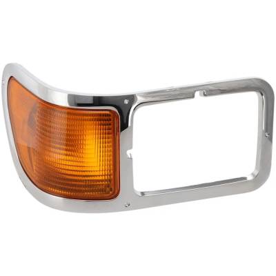 Chrome Headlight Bezel With Parking Light Compatible With 2000-2015 Ford F-650 F-750 Passenger Side