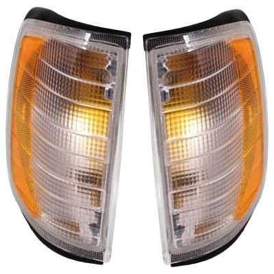 New Pair Of Corner Light Compatible With Mercedes Benz E320 Base 6 Cyl 3.2L E420 Base 8 Cyl 4.2L