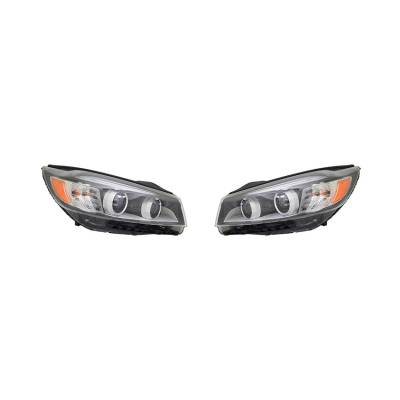 New Pair Of Headlights Fits Kia Sorento Ex Pack L Lx 2016-2017 92102-C6000
