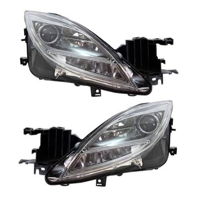 New Pair Of Halogen Headlight Compatible With Mazda 6 S I Sedan 2009-2010 By Part Number