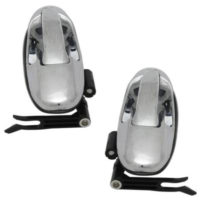 Rareelectrical - New Set Of 2 Rear Exterior Door Handle Compatible With 2001-2007 Toyota Sequoia Toyota Tundra Chrome - Image 2