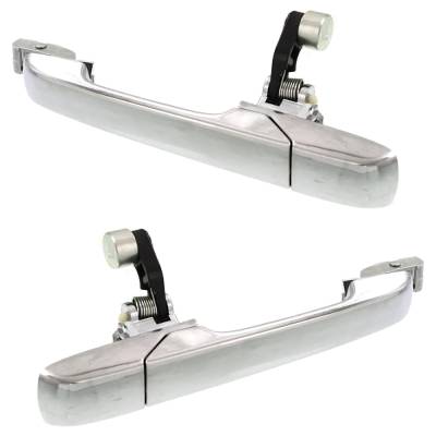 Rareelectrical - Rear Driver And Passenger Side Exterior Door Handle Compatible With 2001-2006 Acura Mdx Chrome - Image 2