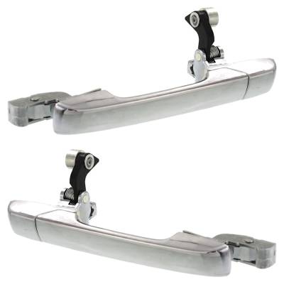 Rareelectrical - Rear Driver And Passenger Side Exterior Door Handle Compatible With 2001-2006 Acura Mdx Chrome - Image 3